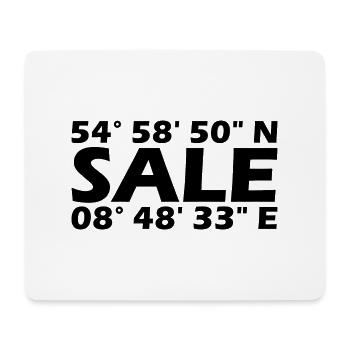 Sale Koordinaten - Mousepad (Querformat) - Weiß - Vorne