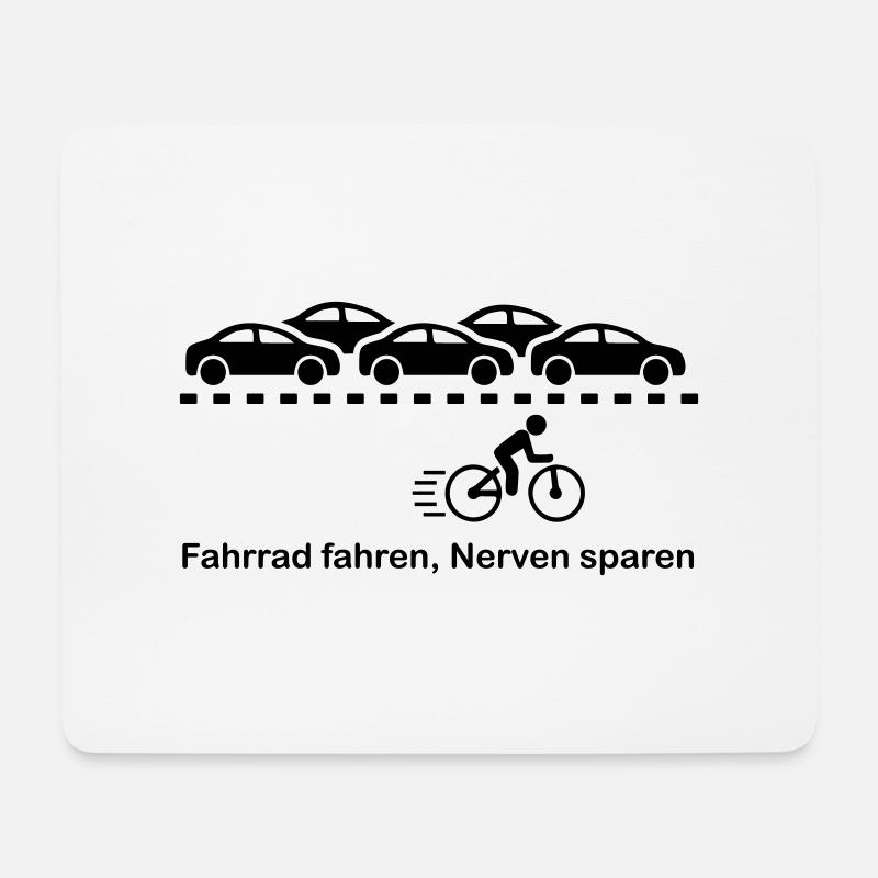 Fahrrad - Mousepad (Querformat) - Weiß