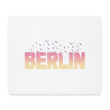 Berlin Allemagne City Font Oiseaux Skyline - Tapis de souris (format paysage) - blanc - Devant