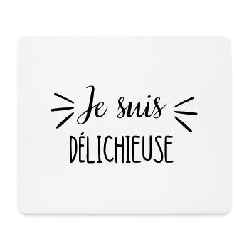 Je suis délichieuse - Tapis de souris (format paysage) - blanc - Devant