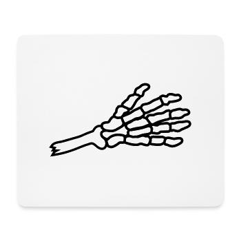 Abgetrennte Hand Skelett Begrüßung - Mousepad (Querformat) - Weiß - Vorne