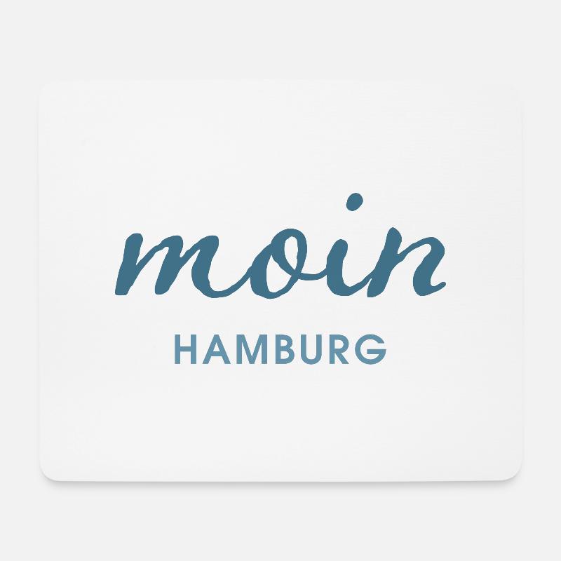 Moin Hamburg - Mousepad (Querformat) - Weiß