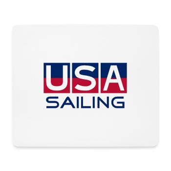 USA Sailing - Couleurs nationales - États-Unis - Tapis de souris (format paysage) - blanc - Devant