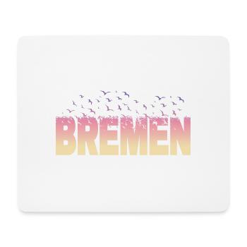 Bremen Germany City Font Birds Skyline - Mouse Pad (horizontal) - white - Front