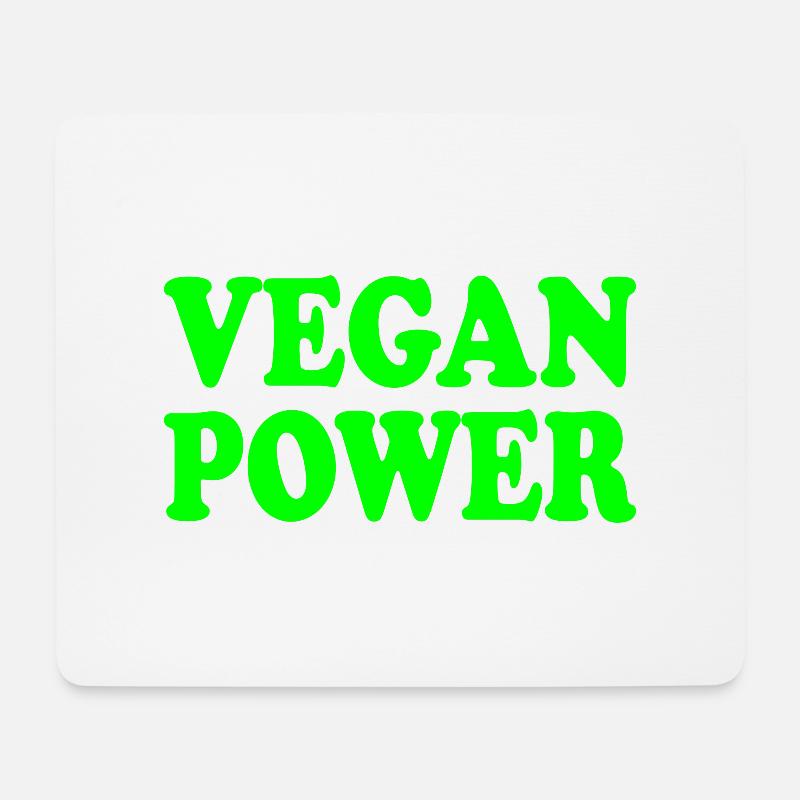 Vegan power - Mousepad (Querformat) - Weiß