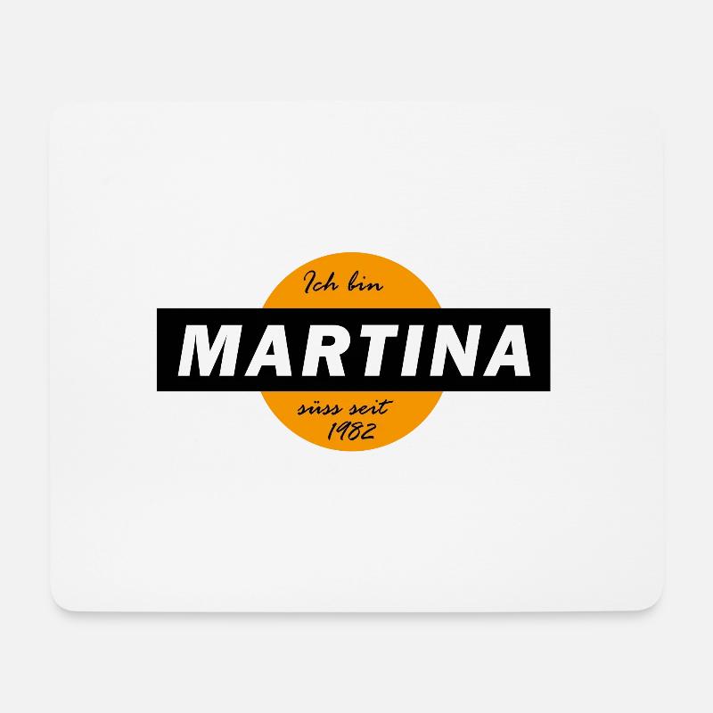 Martina Jahrgang 82 - Mousepad (Querformat) - Weiß
