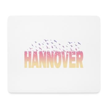 Hanover Germany City Font Birds Skyline - Mouse Pad (horizontal) - white - Front