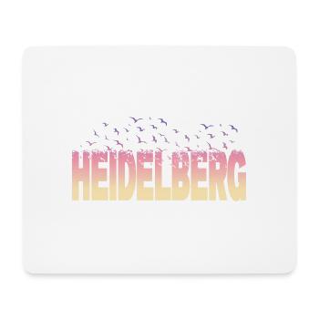 Heidelberg Germany City Font Birds Skyline - Mouse Pad (horizontal) - white - Front