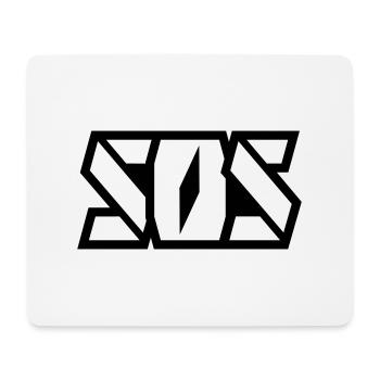SOSonline.ch Schriftzug weiss - Mousepad (Querformat) - Weiß - Vorne