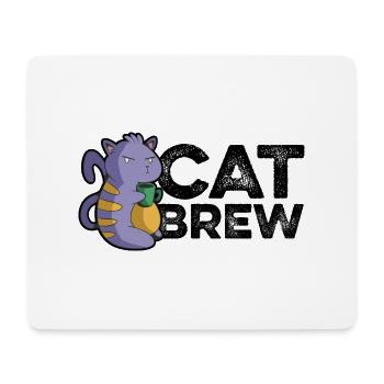 Cat Brew Graphic Homebrewing Winemaking Brewery Cr - Mousepad (Querformat) - Weiß - Vorne