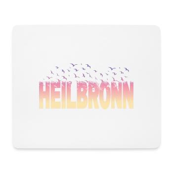 Heilbronn Deutschland Stadt Schrift Vögel Skyline - Mousepad (Querformat) - Weiß - Vorne