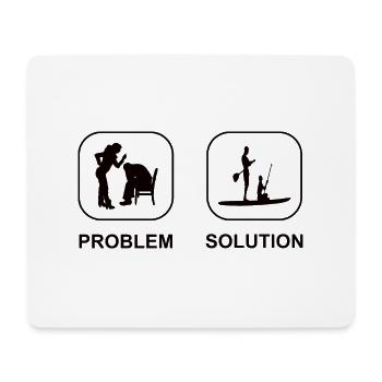 Stand Up Paddle Surf Stand-up Paddler Stand-Up Paddle - Tapis de souris (format paysage) - blanc - Devant