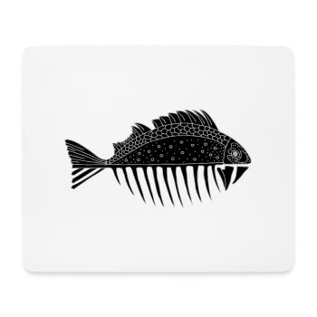 Poisson - Tapis de souris (format paysage) - blanc - Devant