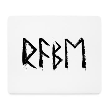 Rabe Runensprache - Mousepad (Querformat) - Weiß - Vorne