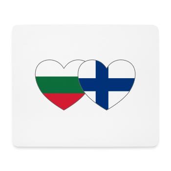 Bulgarien Finnland Flagge Herz - Mousepad (Querformat) - Weiß - Vorne
