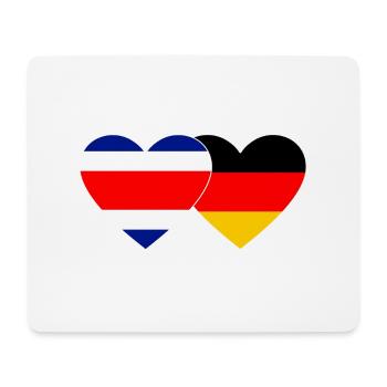 Costa Rica Allemagne Flag Heart - Tapis de souris (format paysage) - blanc - Devant