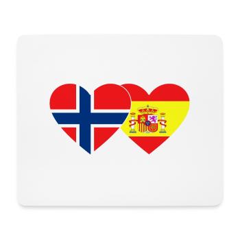 Norwegen Spanien Flagge Herz - Mousepad (Querformat) - Weiß - Vorne