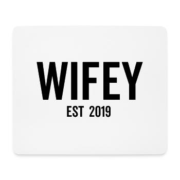 Ehefrau Est 2019 - Mousepad (Querformat) - Weiß - Vorne