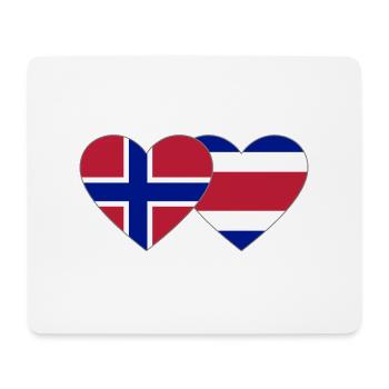 Norway Costa Rica Flag Heart - Mouse Pad (horizontal) - white - Front