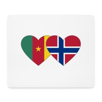 Kemerun Norvège Flag Coeur - Tapis de souris (format paysage) - blanc - Devant