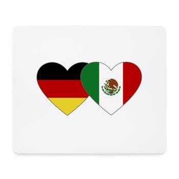 Allemagne Mexique Flag Heart - Tapis de souris (format paysage) - blanc - Devant