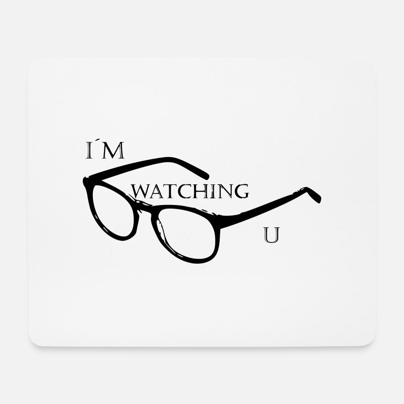 Im watching u - Schriftzug - Mousepad (Querformat) - Weiß