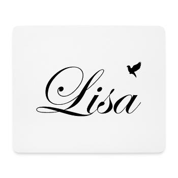 Lisa beau nom Noir - Tapis de souris (format paysage) - blanc - Devant