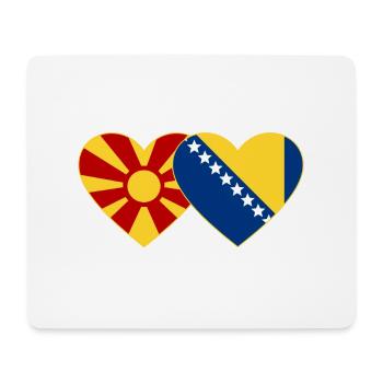 Mazedonien Bosnien Flagge Herz - Mousepad (Querformat) - Weiß - Vorne