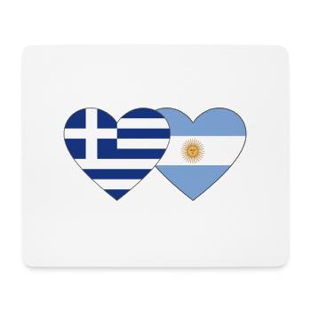 Griechenland Argentinien Flagge Herz - Mousepad (Querformat) - Weiß - Vorne