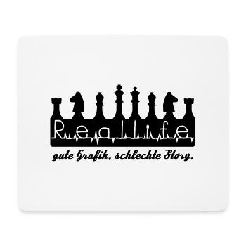 Reallife - Gute Grafik, schlechte Story - Mousepad (Querformat) - Weiß - Vorne