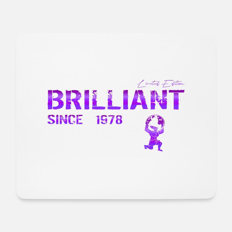 Brilliant since 1978 - Mousepad (Querformat) - Weiß