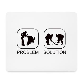 Eishockey Hockeyfan Eishockeyspieler Eishockeyteam - Mousepad (Querformat) - Weiß - Vorne