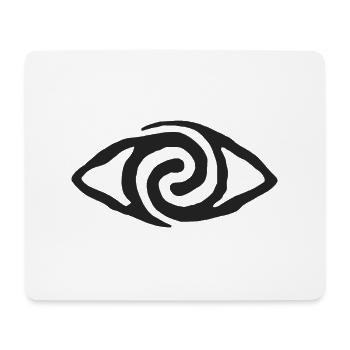 Oeil - Tapis de souris (format paysage) - blanc - Devant