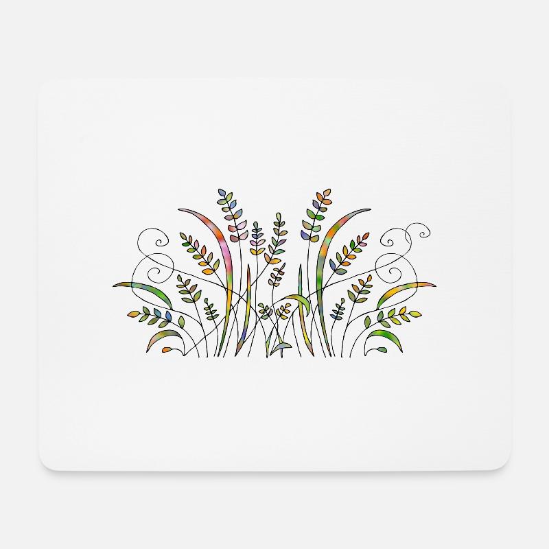 Wiese - Mousepad (Querformat) - Weiß