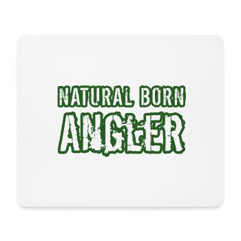 Anglershirt Natural Born - Mousepad (Querformat) - Weiß - Vorne