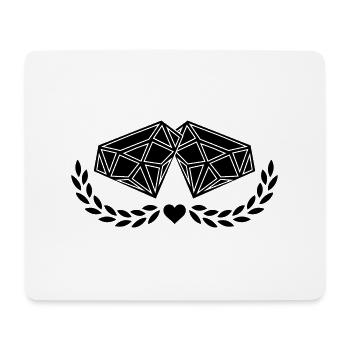 Diamants - Tapis de souris (format paysage) - blanc - Devant