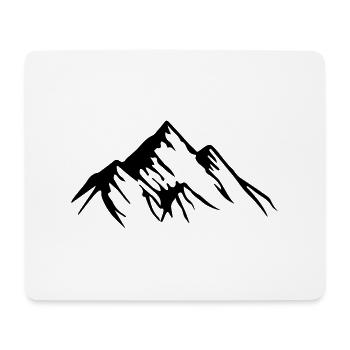 berge - Mousepad (Querformat) - Weiß - Vorne