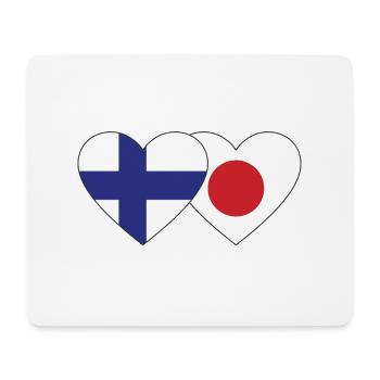 Finland Japan Flag Heart - Mouse Pad (horizontal) - white - Front
