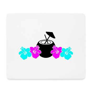 Hibiscus Kokus - Mouse Pad (horizontal) - white - Front
