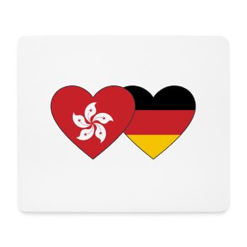 Hong Kong Germany Flag Heart - Mouse Pad (horizontal) - white - Front
