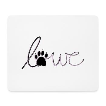 Löwe Schriftzug rosa Katzen Fan Raubkatze - Mousepad (Querformat) - Weiß - Vorne