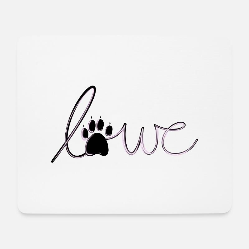 Löwe Schriftzug rosa Katzen Fan Raubkatze - Mousepad (Querformat) - Weiß