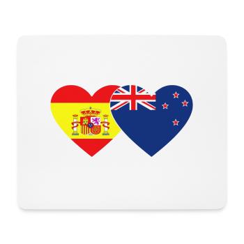 Spanien Neuseeland Flagge Herz - Mousepad (Querformat) - Weiß - Vorne