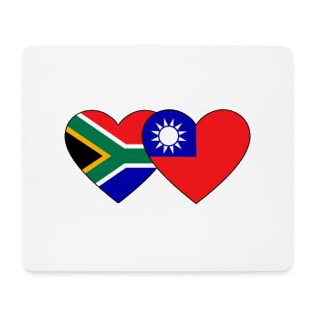 Afrique du Sud Taiwan Flag Heart - Tapis de souris (format paysage) - blanc - Devant