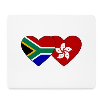 Südafrika Hongkong Flagge Herz - Mousepad (Querformat) - Weiß - Vorne