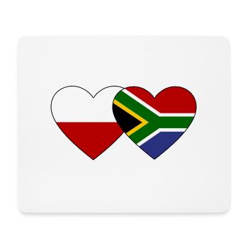 Polen Südafrika Flagge Herz - Mousepad (Querformat) - Weiß - Vorne