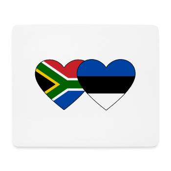 Südafrika Estland Flagge Herz - Mousepad (Querformat) - Weiß - Vorne