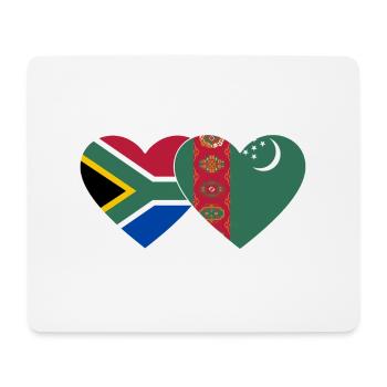 Südafrika Turkmenistan Flagge Herz - Mousepad (Querformat) - Weiß - Vorne