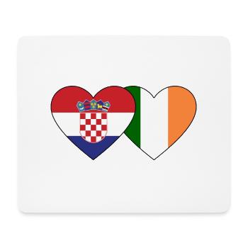 Croatia Ireland Flag Heart - Mouse Pad (horizontal) - white - Front