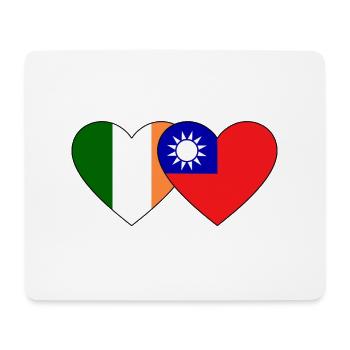 Irlande Taiwan Flag Heart - Tapis de souris (format paysage) - blanc - Devant
